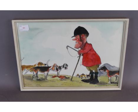  Wilk, (William (Bill) Wilkinson) (1906-1994) ink and watercolour, cartoon Johnny Wilkinson