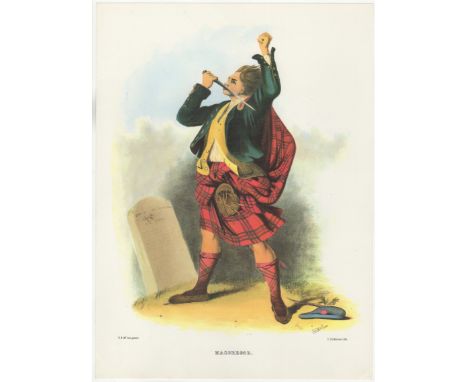 Ackerman Vintage colour print-Clan MacGregor R.R Mc Ian, printer L.Dickinson Litho 11" x 15" approx.