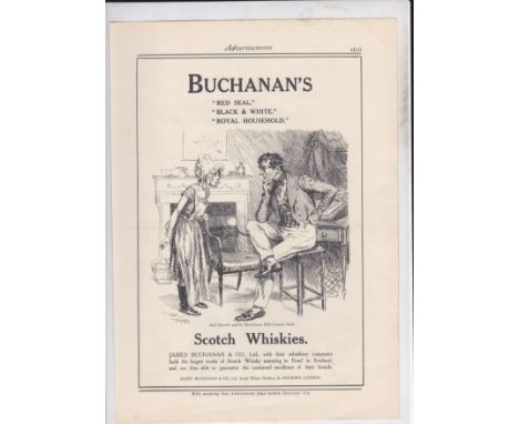 Buchanian's Scotch Whiskies 1914-full page black and white advertisement 'Red Seal'-'Black and White'-'Royal Household' 8.1/2