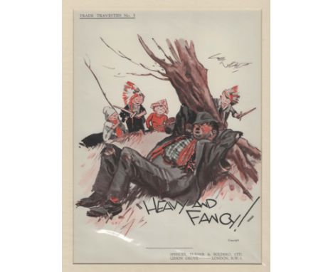 Vintage Colour Print - 'Heavy and Fancy' Trade Travesties No.3, Published Spencer, Turner &amp; Bolero (10 Lisson Grove, NW1 