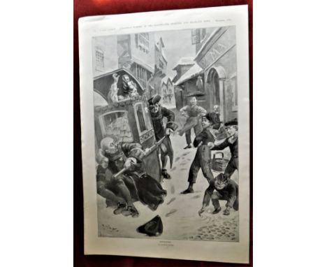 Raymond Potter 1898-full page black and white print-'Hostilities' 12" x 16" 