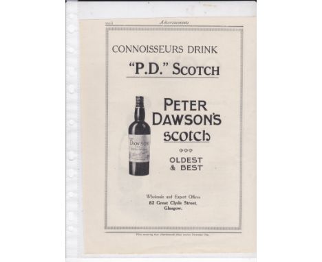 Peter Danson's Scotch 1914-full page black and white advertisement-Oldest + Best-8.1/2" x 11" approx.