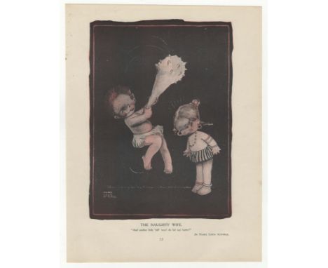 Mabel Lucy Attwell 1919-colour print 'The Naughty Wife' Re (Ex Printers Pie) 8" x 11" approx.