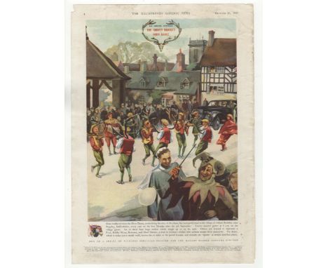 Dunlop Rubber Company 1947-Advertisement-full colour page Old English Customs/The Abbot's Bromley Horn Dance-10" x 10" approx