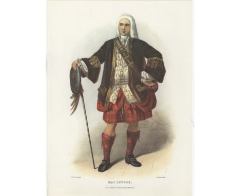 Ackerman Vintage Colour Print Macintosh R.R. Mc Lan, printer, L Dickinson Lith-11" x 15"