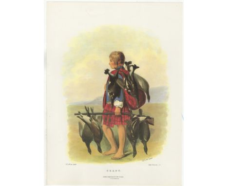 Ackerman Vintage colour print-'Clan Grant' R.R. Mc Ian, printer L Dickinson-litho 11" x 15" approx.