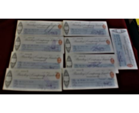 Barclay &amp; Company Limited, Fakenham (Norfolk). Used, order cheque, RO 21.10.11. Black on cream with blue panel, vignette 