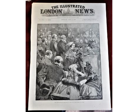 Political Waler Wilson 1891-Front page print of Walter Wilson The New Foundland Delegates At The Bar Of The House of Lords-il