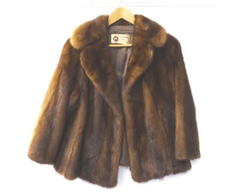 LADIES VINTAGE MUSQUASH JACKETwith side pockets and a trade label for 'G & J Fields of Glasgow' 