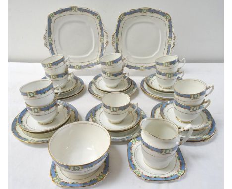 ROYAL ALBERT ORIENT PATTERN TEA SETcomprising cups and saucers, side and sandwich plates, milk jug and tea bowl (40) 