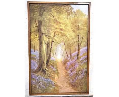 A. Sherrin- Woodland path, print, framed and glazed. 35cm x 53cm. 