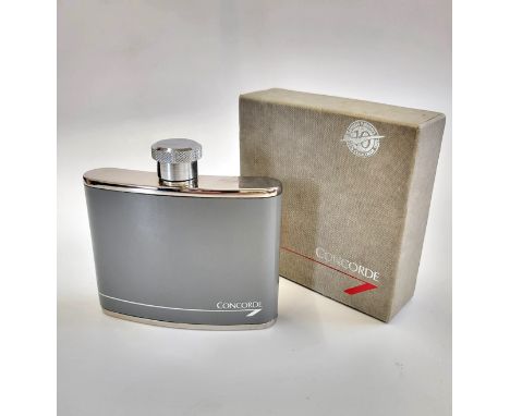 A Concorde hip flask in original box. 