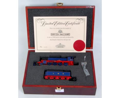 Bachmann presentation box containing LMR blue No. 400 'Sir Guy Williams' austerity class engine and tender, with certificate 