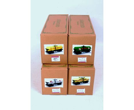 4x Darstaed bogie tankers including Shell Super Octane Plus, Esso Extra, Pratt's and Castrol (M-BM)