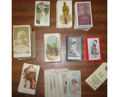 Assorted cigarette cards: American Tobacco Co Savage Chiefs and Rulers including American Indian Chiefs (20); Wills playing c