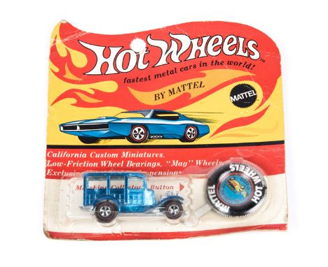 A scarce 1969 issue Mattel HotWheels ‘Californian Custom Miniatures’ 31 Ford Woody. Finished in vacuum plated blue. Still sea