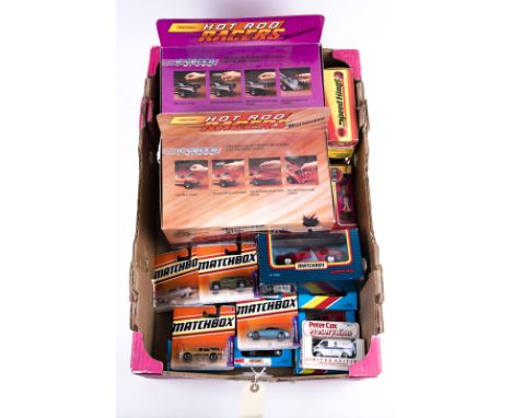 A small quantity of Matchbox. 2x Hot Rod Racers Motorized. 57 Chevy 2101 plus a Corvette 2102. 3x Speed Kings – Bazooka K-44.