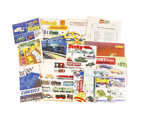 8 Dinky Toys catalogues. 1965, 2x 1969, 1973, 1974, 2x 1975 and 1976. Together with catalogues for Solido, Tri-ang Railway 19