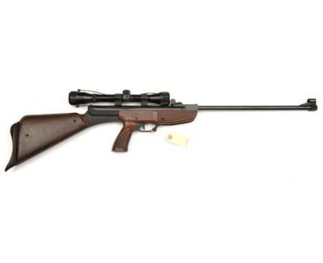 A similar .177” Gama 85 air rifle, number 1262485, the butt and pistol grip of wood effect plastic, fitted with Tasco Golden 