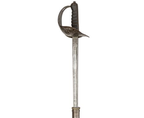 A WWI 1897 pattern Indian Army infantry officers sword,  straight fullered blade 32½”, by Wilkinson, no 55336 (for 1918) on b