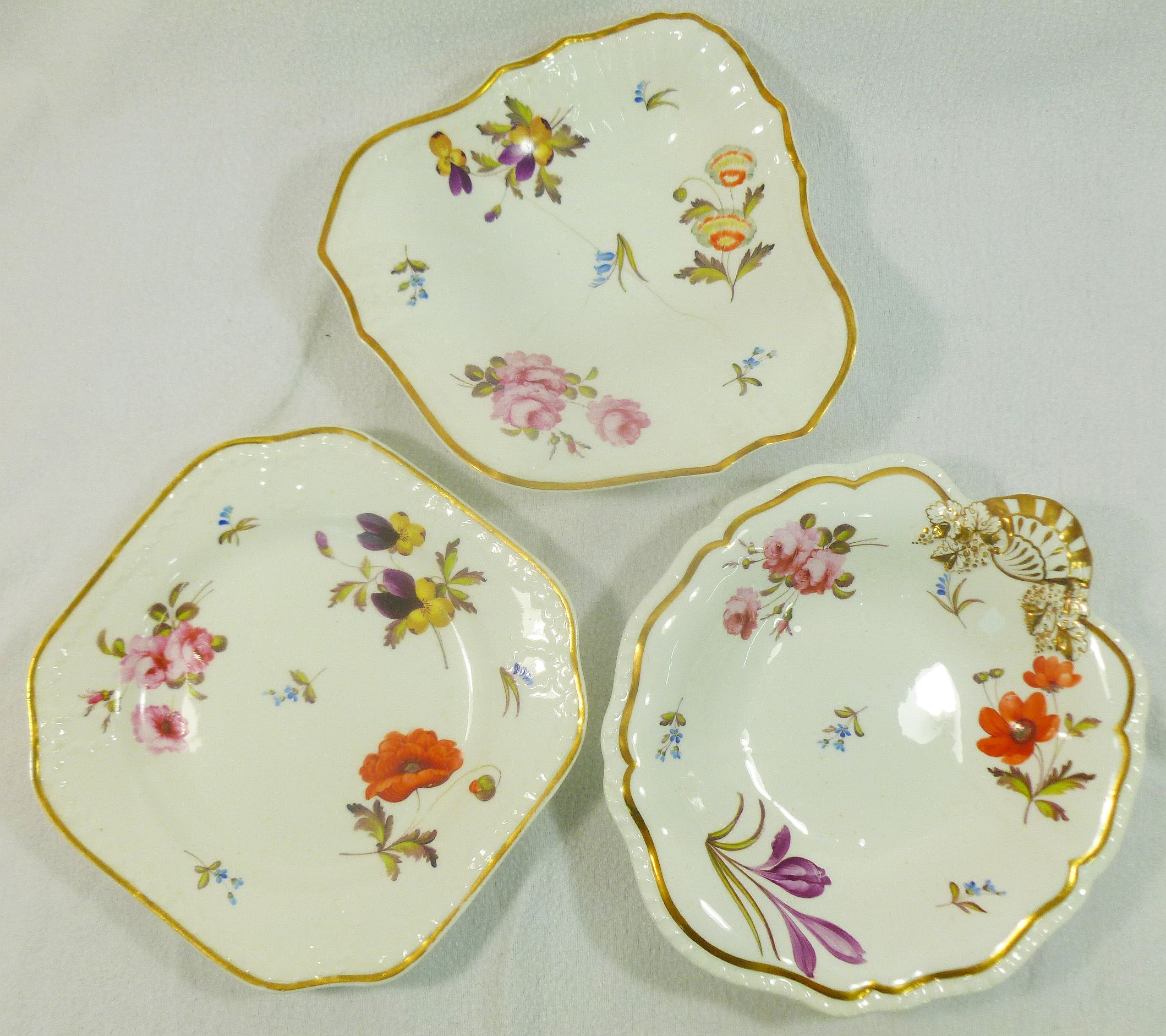 Three pieces of H & R Daniel porcelain comprised of two side dishes ...