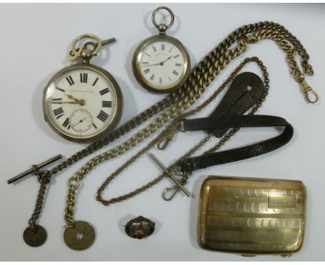 A Victorian silver cased pocket key wind pocket watch, the white enamel dial with Roman numerals and subsidiary seconds dial 