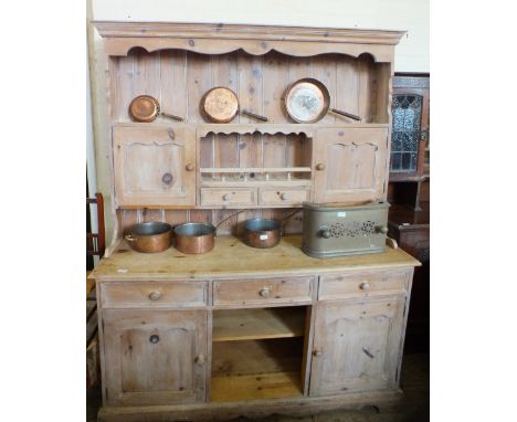 A Pine shelf back dresser