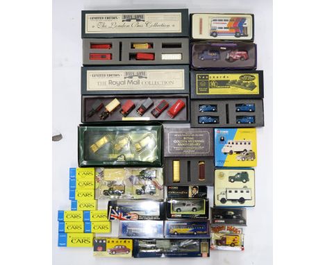 A collection of boxed scale model vehicles, to include Corgi Classics, a Westminster Editions Royal Golden Wedding Anniversar