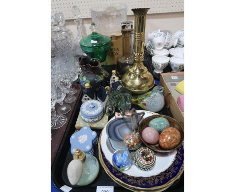 A Kosta Boda Ulla glass bowl, a Caithness curling decanter, and assorted other items Condition Report:No condition report ava