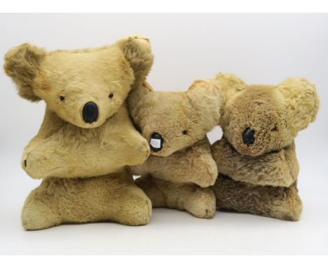 Three vintage koala teddy bears (3) Condition Report:Available upon request