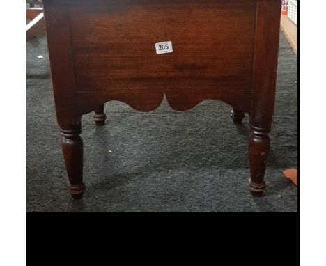 MAHOGANY &amp; PINE COMMODE WITH ORIGINAL CERAMIC BOWL