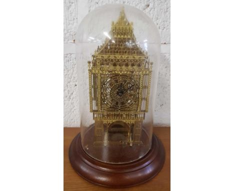 GLASS DOME NOVELTY BIG BEN CLOCK