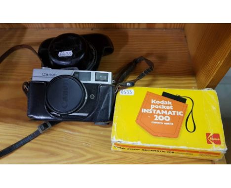 CANON CANONET CAMERA WITH CASE &amp; A KODAK POCKET INSTAMATIC 200 