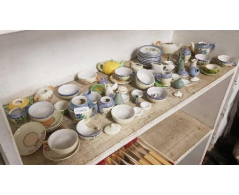 SHELF OF CHINA MINIATURE CUPS &amp; SAUCERS ETC