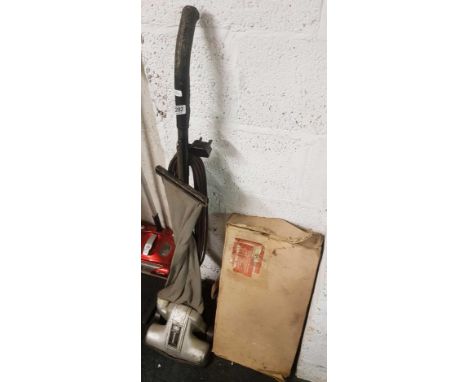 VINTAGE UPRIGHT HOOVER &amp; ATTACHMENTS (DISPLAY ONLY)