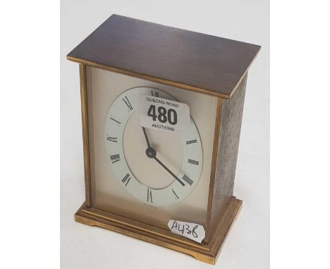 MODERN BRASS CARRAIGE CLOCK BY GARRARD WITH PRESENTATION NAME ON BACK
