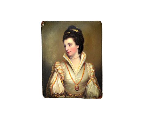 Henry Pierce Bone (British, 1779-1855),  Jane Duchess of Gordon, enamel, signed and inscribed to reverse (almost illegible), 