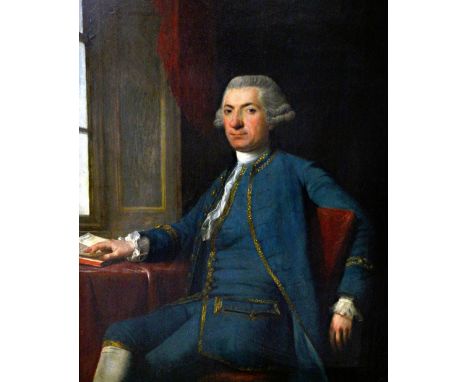 Tilly Kettle (1735-1786), Portrait of Josias du Pre of Wilton Park, Governor of Madras 1770-1772, oil on canvas, 122cm x 97cm