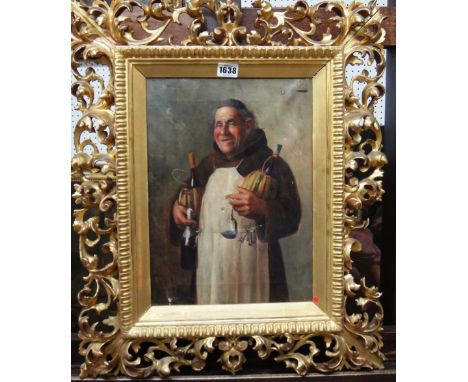 Alois Greil (19th century),  A good vintage, oil on canvas, signed, 35cm x 25.5cm., in a craved and pierced giltwood frame.
