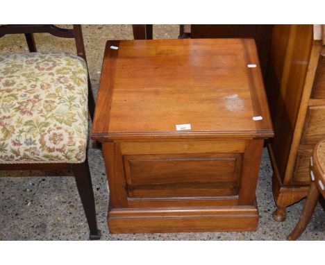 A Victorian American walnut cased box commode