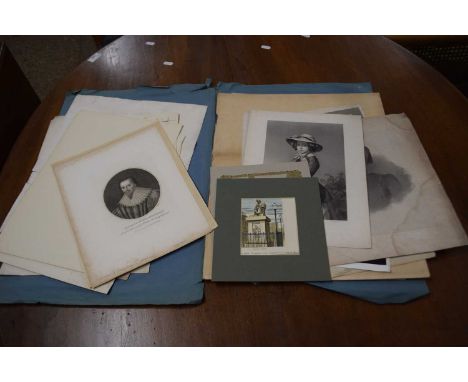 A folder of various assorted pictures, spy prints etc