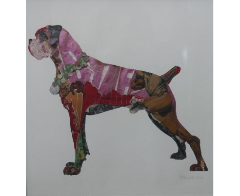 Peter Clark (British, b.1944), 'Good Boy', 2014, hand finished print of a Boxer dog, signed and dated 2014 in pencil. H.72 W.