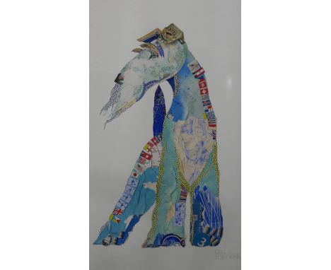 Peter Clark (British, b1944), 'Sea Dog', 2012, hand finished print of a dog, signed and dated 2012 in pencil. H.81 W.69cm 
