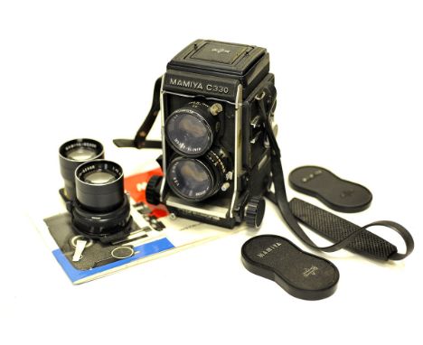 Mamiya C330 Camera, with f/2.8 80mm amd f/4.5 135mm lenses (a lot)