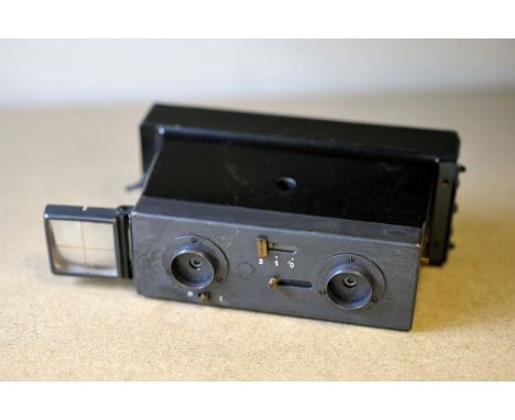 Jules Ricard Le Glyphoscope Camera, stereo metal bodied