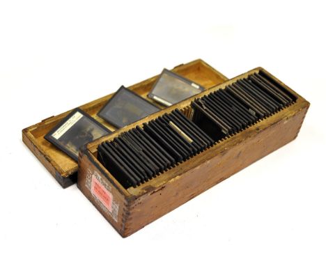 Various Lantern Slides: including cartoon and documentary slides from WW1 together with portraits of European and military le