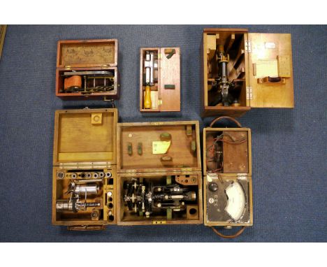 Various Scientific Instruments: quantity of various instruments including E. R. Watts & Son Range Finder Cotton Type Mk II, e