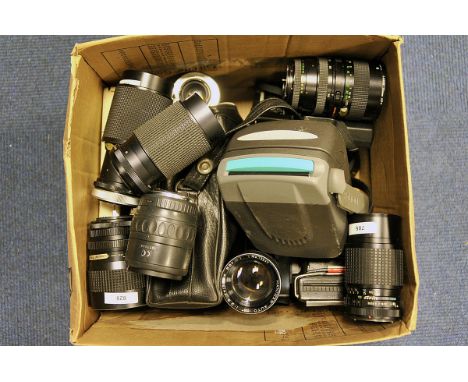 Various Lenses & Polaroid Cameras: small quantity of various cameras and lenses (a lot)