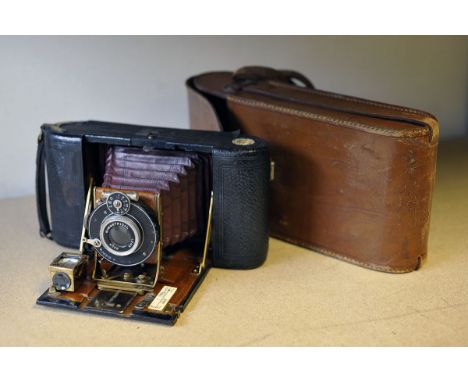 Lizars Challenge Camera, maroon leather bellows