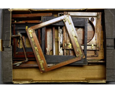 Various Mahogany Parts: qiuantity of various mahogany camera parts (a lot)